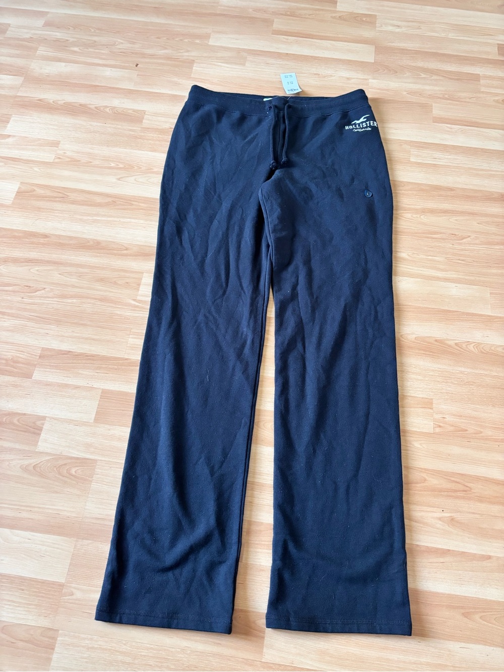 Hollister Black Drawstring Sweatpants with Logo